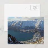 Alaskan Mountain Range en City onder Briefkaart (Voorkant / Achterkant)