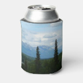 Alaskan Mountain Range panoramische fotografie Blikjeskoeler (Blikje Achterkant)