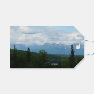 Alaskan Mountain Range panoramische fotografie Cadeaulabel