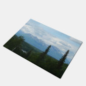 Alaskan Mountain Range panoramische fotografie Deurmat (Schuin)