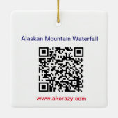 Alaskan Mountain Waterfall Ceramic Ornament (Achterkant)