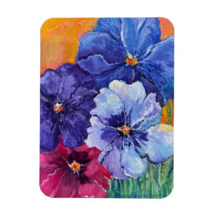 Alaskan Pansies magnet Magneet