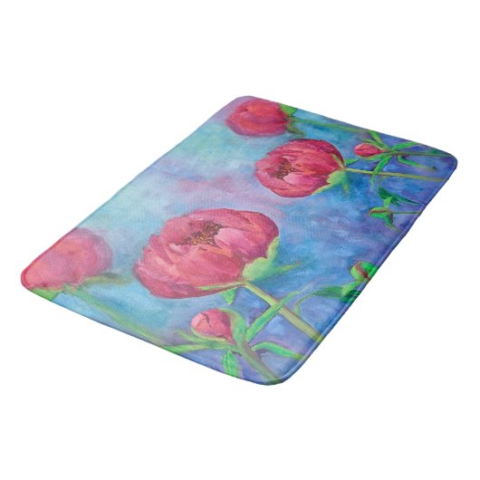Alaskan Peonies Bath Mat (Gekanteld)