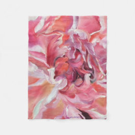 Alaskan Peonies Fleece Blanket