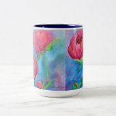 Alaskan Peonies tasse de café 15oz (Centre)