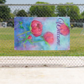 Alaskan Peonies "Welkom" buitenbanner  Spandoek (Insitu)