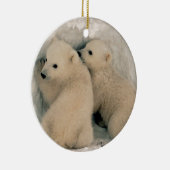 Alaskan Polar Beer Cubs Keramisch Ornament (Rechts)