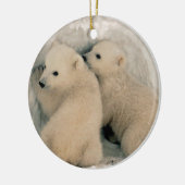 Alaskan Polar Beer Cubs Keramisch Ornament (Links)