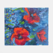 Alaskan Poppies fleece deken (Voorkant (Horizontaal))