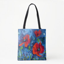Alaskan Poppies & Tisha's Tuin Canvas tas