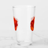 Alaskan Red Poppy Colorful Flower Glas (Links)