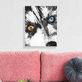 Alaskan Sled Dog_Lets Stretched Canvas afdrukken (Insitu (Woonkamer))