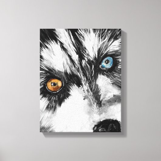 Alaskan Sled Dog_Lets Stretched Canvas afdrukken (Voorkant)