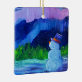 Alaskan Sneeuwman Keramisch Ornament (Rechts)