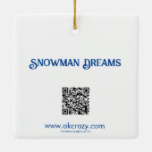 Alaskan Sneeuwman Keramisch Ornament (Achterkant)