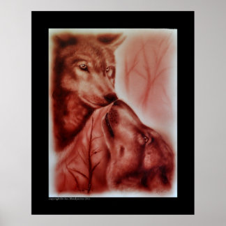 Alaskan Snow Wolves Poster