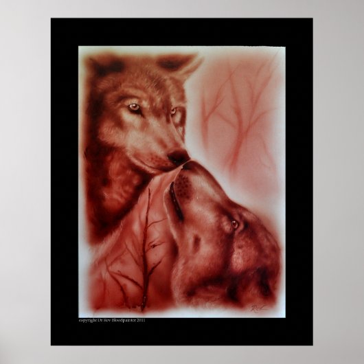 Alaskan Snow Wolves Poster (Voorkant)