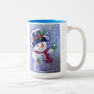 Alaskan Snowman Mug à café à deux tons 15oz