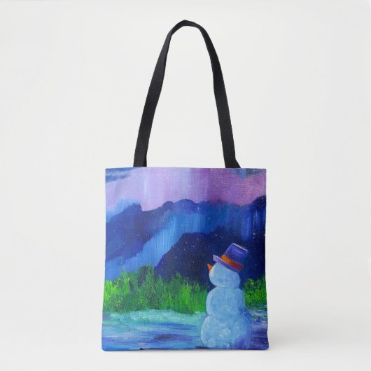 Alaskan Snowmen Canvas Tote Draagtas (Voorkant)