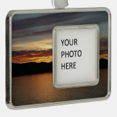 Alaskan Sunset II Beauful Alaska-fotografie Verzilverd Kader Ornament (Rechts)