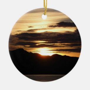Alaskan Sunset III Beauful Alaska-fotografie Keramisch Ornament