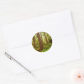 Alaskan Temperate Rainforest Ronde Sticker (Envelop)