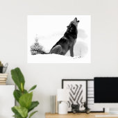 Alaskan Timber Wolf Poster (Thuiskantoor)