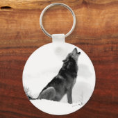Alaskan Timber Wolf Sleutelhanger (Voorkant)