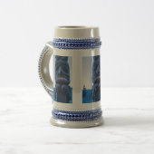 Alaskan Totem Pole Winter Scene Fancy Krog Bierpul (Voorkant links)