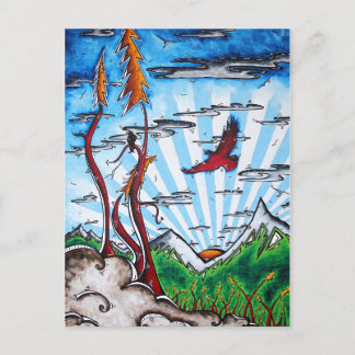 Alaskan Travel Art Briefkaart, bezoek Alaska! Briefkaart