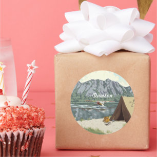 Alaskan Vist reizen Ronde Sticker