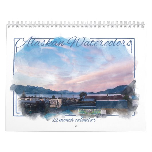 Alaskan-Waterverf 12 maanden kalender (Hoes)