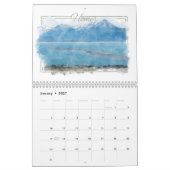 Alaskan-Waterverf 12 maanden kalender (Jan 2027)