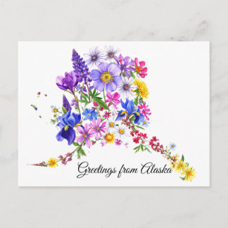 Alaskan Wildflowers Greeting Card Briefkaart