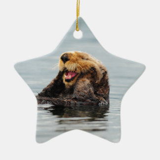 Alaskan Zee Otter Keramisch Ornament