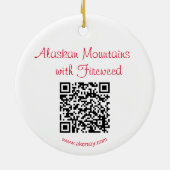 Alaska's Mountains en Firewed-ornament Keramisch Ornament (Achterkant)