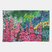 Alaska's Mountains & Fireweed Kitchen Towel Theedoek (Horizontaal)