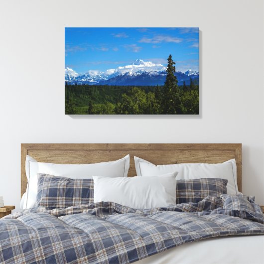 Alaska's Mt. McKinley Canvas Afdruk (Insitu (Slaapkamer))