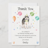 Alaskien Malamute Chien chiot Carte de remerciemen (Devant)