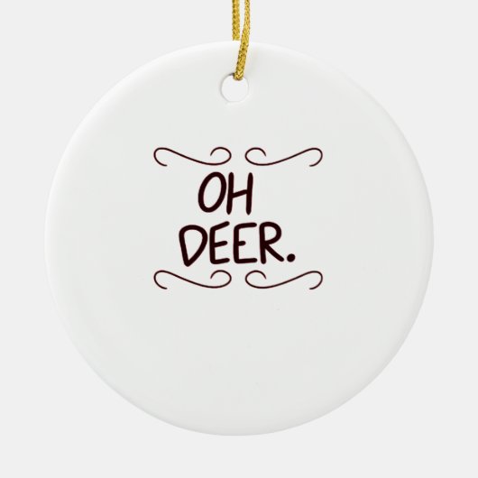 Alastor Oh Deer Creative Art Design Keramisch Ornament (Voorkant)