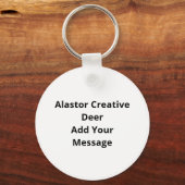 Alastor Oh Deer Creative Art Design Keychain (Achterkant)