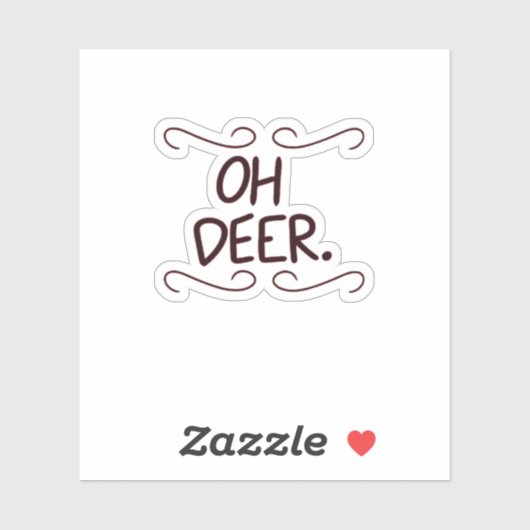 Alastor Oh Deer Creative Art Design  Sticker (Vel)