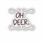 Alastor Oh Deer Creative Art Design  Sticker (Voorkant)