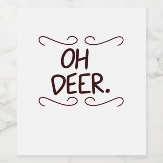 Alastor Oh Deer Creative Art Design Wijn Etiket (Enkel label)