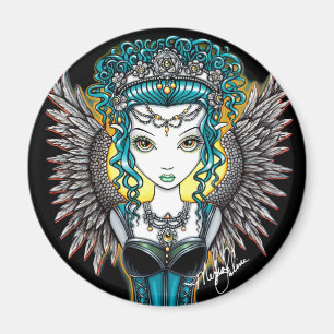 "Alaura" Gothic Guardian Angel Magnet Magneet