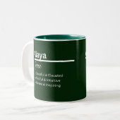 Alaya Personalized Name Coffee Mug Tweekleurige Koffiemok (Voorkant links)