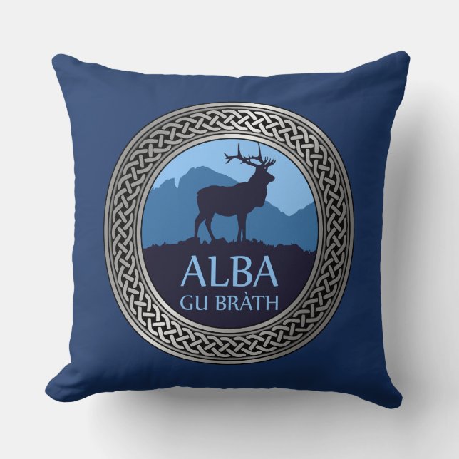 Alba Gu Brath Knot Sierkussen (Voorkant)