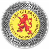 Alba Gu Brath Lion Rampant Knot Sticker (Voorkant)