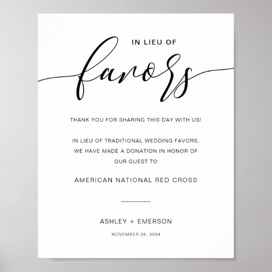 ALBA - Klassiek & Elegant in plaats van gunsten te Poster (Voorkant)