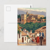 Albaicin Granada Spain Travel Briefkaart (Voorkant / Achterkant)
